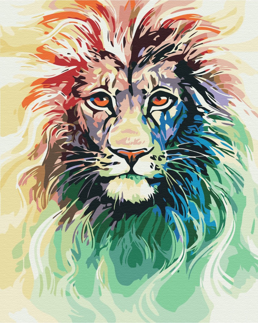 Картина по номерам - Сияние льва 40х50